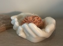 Set of The Hands candle + Small Peony