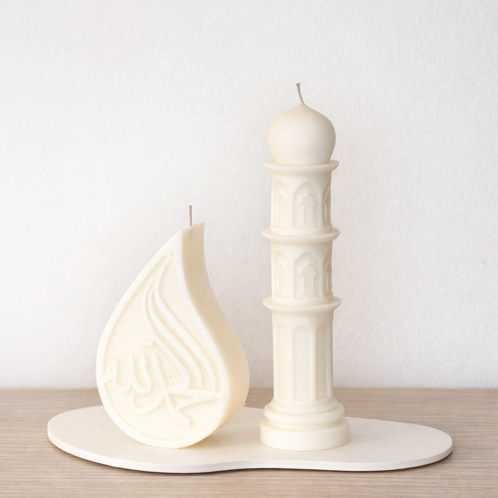 Set of The Drift Candle + Small Pillar Ramadan candle + Plexi Plate