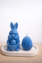 Set Of Bunny Egg + Egg candle + plate