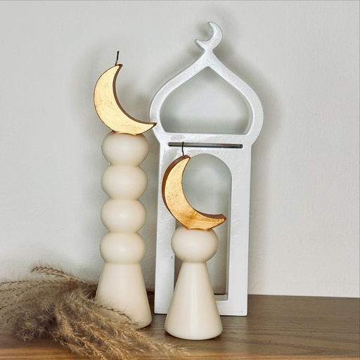 Set of Moon Pillar Candles