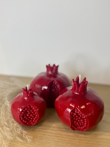 Set of 3 Shiny Pomegranate Candles